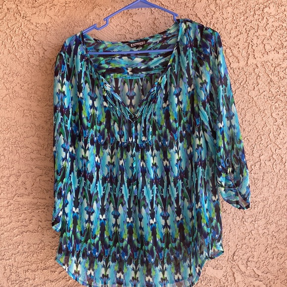 Express women’s medium three-quarter sleeve blouse - Picture 1 of 9